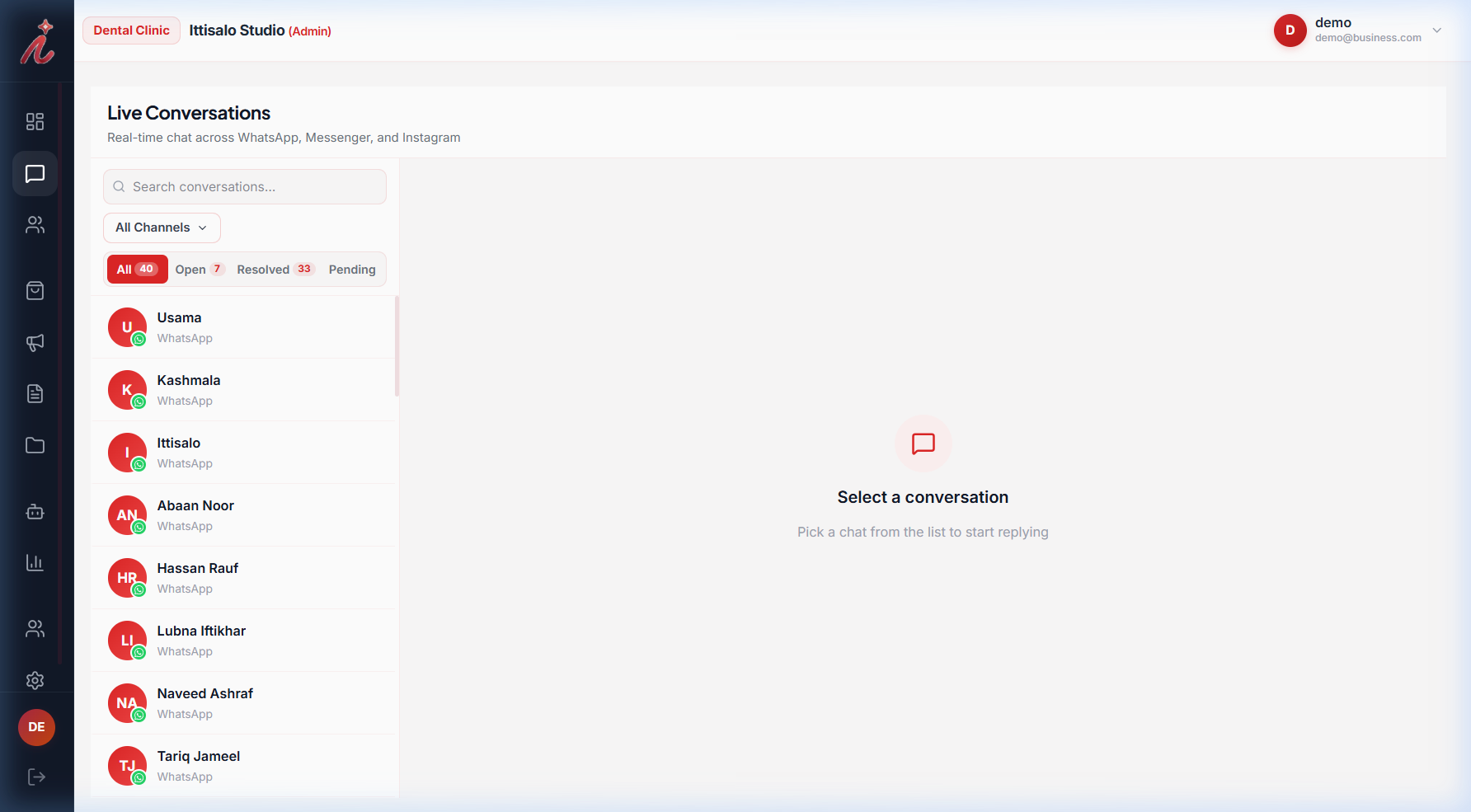 Unified AI Inbox - Ittisalo SaaS Dashboard